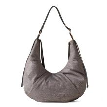 Borbonese Hobo Bag Fold Medium Clay Grey - 3