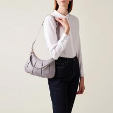 Borbonese Hobo Bag Croissant Small Cloud - 5