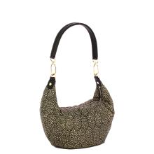 Borbonese Hobo Bag Honey Small OP Naturale Nero - 2
