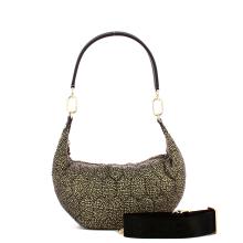 Borbonese Hobo Bag Honey Small OP Naturale Nero - 4