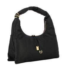 Borbonese Hobo Bag Twinnie Large Dark Black - 2