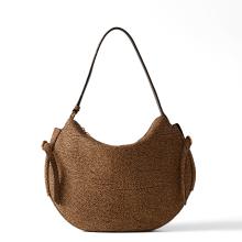Borbonese Hobo Bag Bridle Medium OP Naturale - 1