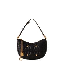 Borbonese Rondo' Borsa Hobo Small Nero OP Naturale - 1