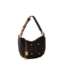 Borbonese Rondo' Borsa Hobo Small Nero OP Naturale - 2
