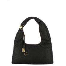 Borbonese Hobo Bag Twinnie Small Dark Black - 1