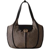 Borbonese Shopping Cottage Medium OP Naturale Nero - 1