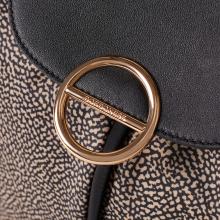 Borbonese Shopping Cottage Medium OP Naturale Nero - 5