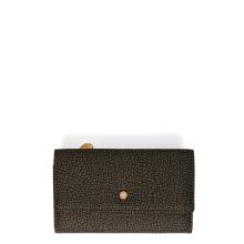 Borbonese Portafoglio Medium RFID in Nylon Riciclato Alloro - 1