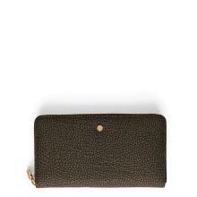 Borbonese Portafoglio RFID in Nylon Riciclato Zip Around Alloro - 1