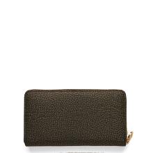 Borbonese Portafoglio RFID in Nylon Riciclato Zip Around Alloro - 2