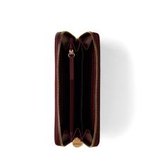 Borbonese Portafoglio RFID in Nylon Riciclato Zip Around Merlot - 3