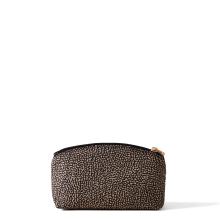 Borbonese Busta Small in tessuto riciclato OP Naturale Nero - 3