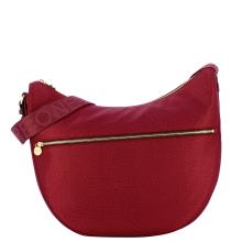 Borbonese Borsa Luna Bag Medium con taschino in Nylon Riciclato Merlot - 1