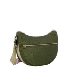 Borbonese Borsa Luna Bag Middle con taschino in Nylon Riciclato Alloro - 2