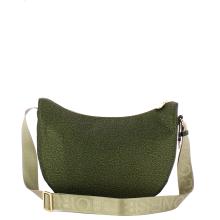 Borbonese Borsa Luna Bag Middle con taschino in Nylon Riciclato Alloro - 3