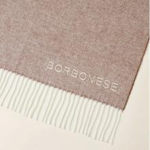 Borbonese Stola misto cotone Panna Beige Marrone - 3