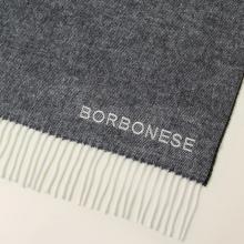 Borbonese Stola misto cotone Bianco Grigio Nero - 3