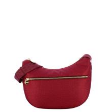 Borbonese Borsa Luna Bag Small con taschino in Nylon Riciclato Merlot - 1
