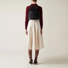 Borbonese Zaino Rondò Medium Nero OP Naturale - 5