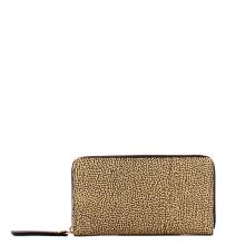 Borbonese Portafoglio Large Zip Around OP Naturale Nero - 1