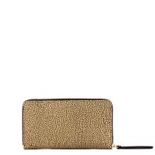 Borbonese Portafoglio Large Zip Around OP Naturale Nero - 2