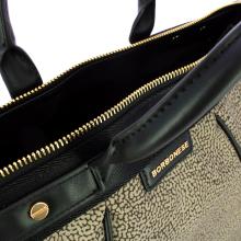 Borbonese Borsa Trapezio Small OP Naturale Nero - 5