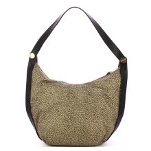Borbonese Hobo Bag Medium OP Naturale Nero - 3