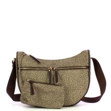 Borbonese Tracolla Luna Bag Middle OP Naturale Testa Moro - 4
