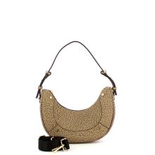 Borbonese Borsa Hobo Small OP Naturale Nero - 4