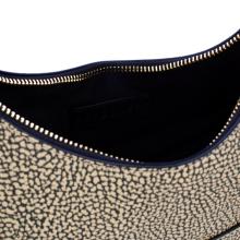 Borbonese Borsa Hobo Small OP Naturale Nero - 5