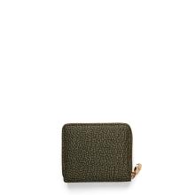 Borbonese Portafoglio Medium RFID in tessuto Riciclato Zip Around Verde Militare - 2
