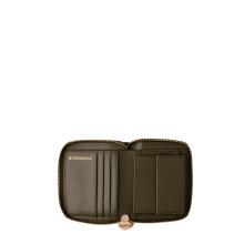 Borbonese Portafoglio Medium RFID in tessuto Riciclato Zip Around Verde Militare - 3