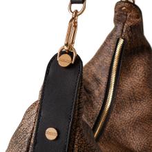 Borbonese Hobo Bag Oyster Medium Graffiti OP Naturale Nero - 4