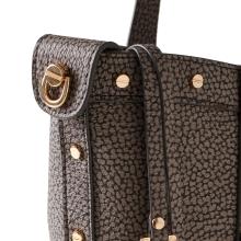 Borbonese Shopping Metropole Large in tela rivestita Clay Grey - 4