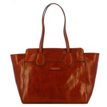 The Bridge Elettra Marrone Oro Shopping Bag - 1