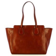The Bridge Elettra Marrone Oro Shopping Bag - 3