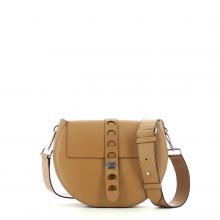 Carousel calfskin bag with single shoulder strap-CUIR-UN