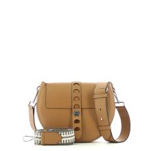 Carousel calfskin bag with single shoulder strap-CUIR-UN