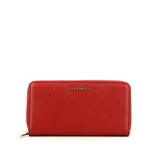 Zip around calf wallet-COQUELICOT-UN