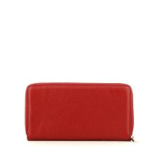 Zip around calf wallet-COQUELICOT-UN