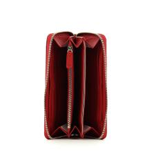 Zip around calf wallet-COQUELICOT-UN