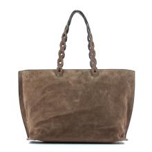 Maxi Shopper Naive in Suede-MARRON/GLACE-UN