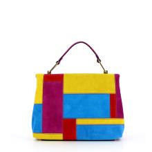 Coccinelle Borsa a mano Liya in patchwork camoscio - 3