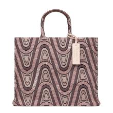 Coccinelle Borsa Never Without Jacquard Large Multicolor Camel Carruba - 1