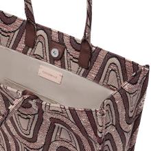 Coccinelle Borsa Never Without Jacquard Large Multicolor Camel Carruba - 4