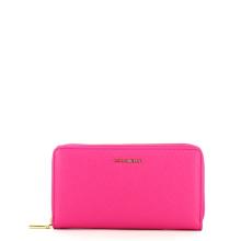 Coccinelle Portafoglio Metallic Soft Large Zip Around New Fucsia - 1