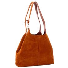 Coccinelle C-Easy Suede Cognac Shoulder Bag - 2