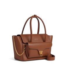 Coccinelle Double Beat Cognac Bowling Bag - 2