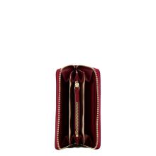 Coccinelle Portafoglio Metallic Soft Large Zip Around Ribes - 3