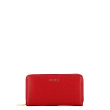 Coccinelle Portafoglio Metallic Soft Large Zip Around Ruby - 1